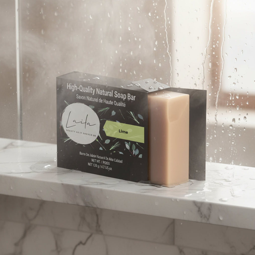 Organic Lime Soap with refreshing citrus scent for natural cleansing and energizing