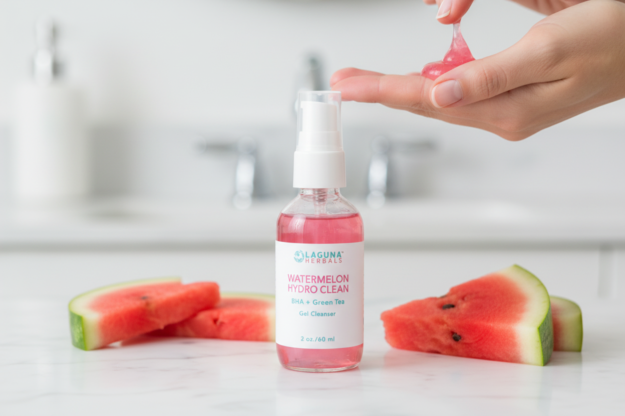 Watermelon Cleanser with product