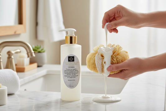 Organic Anti-Acne Body Wash with 11 organic fragrances for clearing and preventing body breakouts