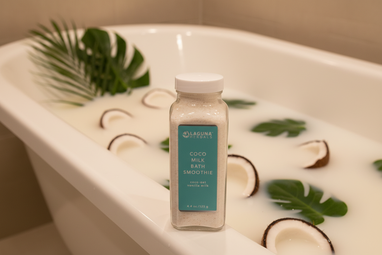 Coconut Bath Soak with product
